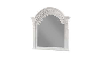 Faith Transitional Style Mirror Made With Wood In Antique White Antique White White Bedroom Transitional Mirror Included Antique Solid Wood Mdf Wood