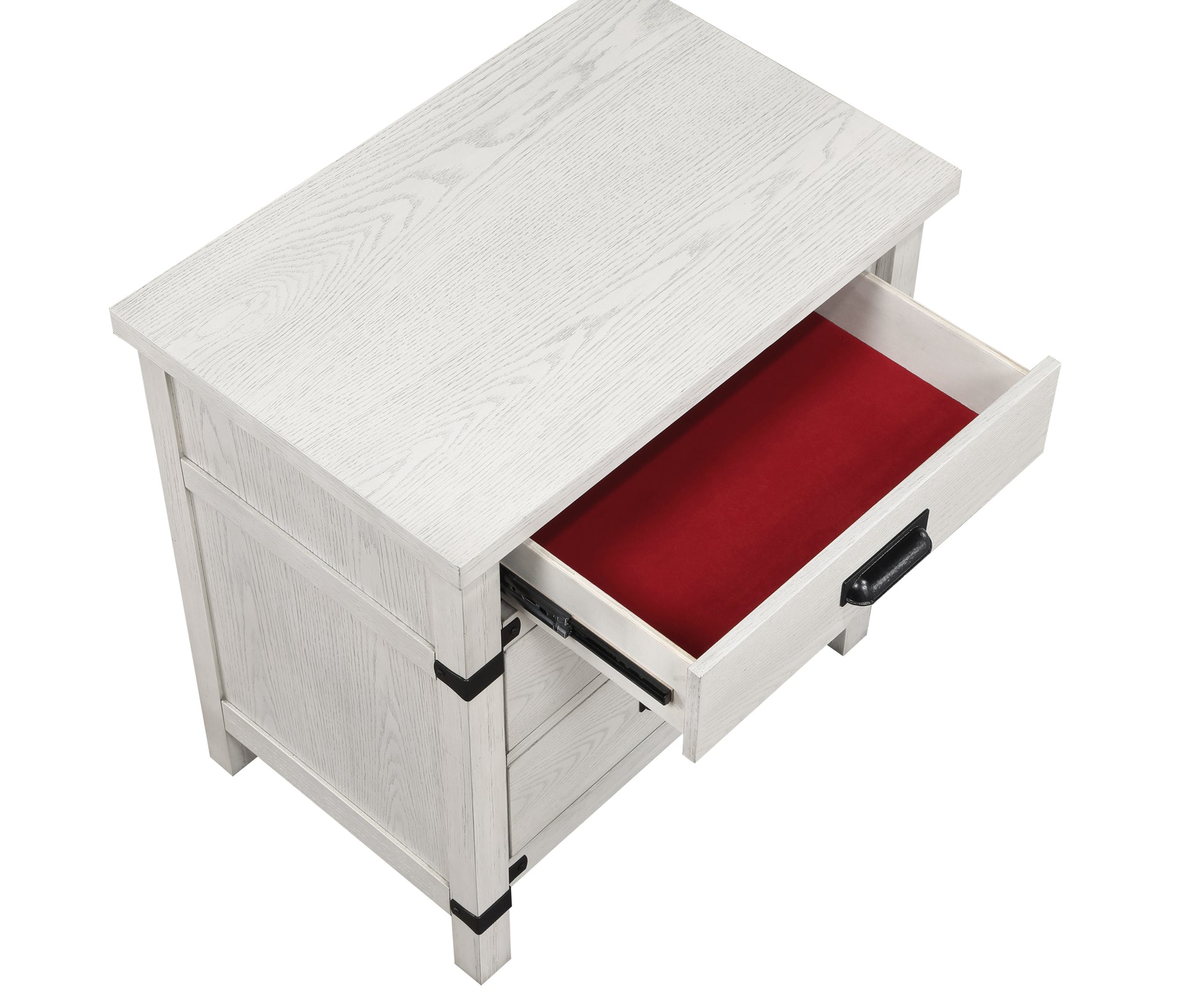 Loretta Modern Style 3 Drawer Night Stand Made With Wood In Antique White Antique White 3 Drawers Bedroom Bedside Cabinet Modern Drawers Antique Solid Wood Mdf Wood