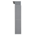 Full Size Murphy Bed Wall Bed With Shelves And Led Lights,Gray Gray Solid Wood Mdf