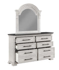 Transitional Style 8 Drawer Dresser Made With Wood In Antique White Antique White White Bedroom Transitional Solid Wood Mdf Wood