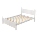 Full Size Solid Wood Platform Bed Frame For Kids, Teens, Adults, No Need Box Spring, White Box Spring Not Required Full White Wood Bedroom Mid Century Modern,Modern Pine Bed Frame Wood