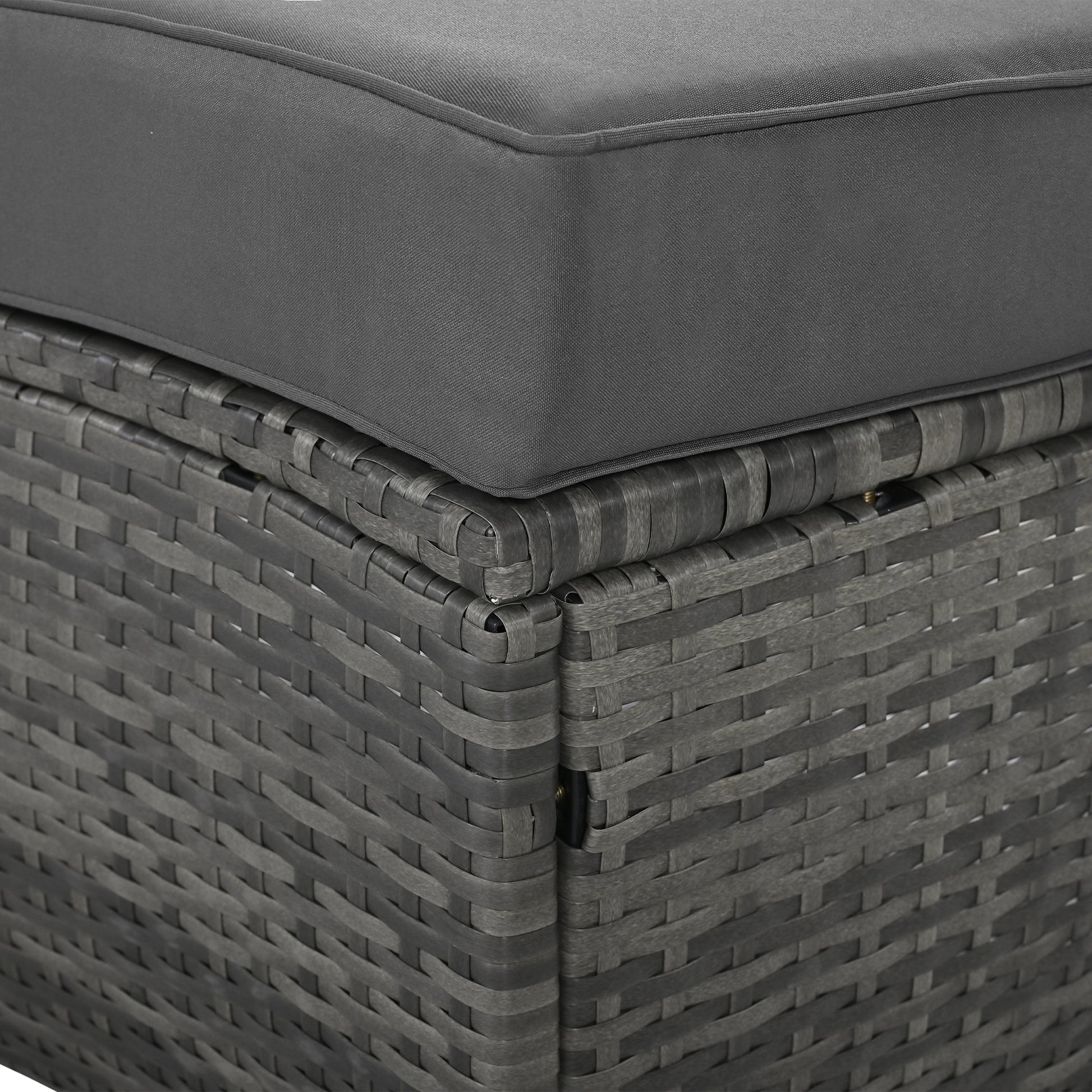 Outdoor Patio Furniture Luxury Circular Outdoor Sofa Set Rattan Wicker Sectional Sofa Lounge Set With Tempered Glass Coffee Table, 6 Pillows, Grey Yes Grey Water Resistant Frame Water Resistant Cushion Garden & Outdoor Sectional Seating Groups Foam