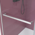 62'' 66'' W x 76'' H Double Sliding Frameless Shower brushed nickel-stainless steel