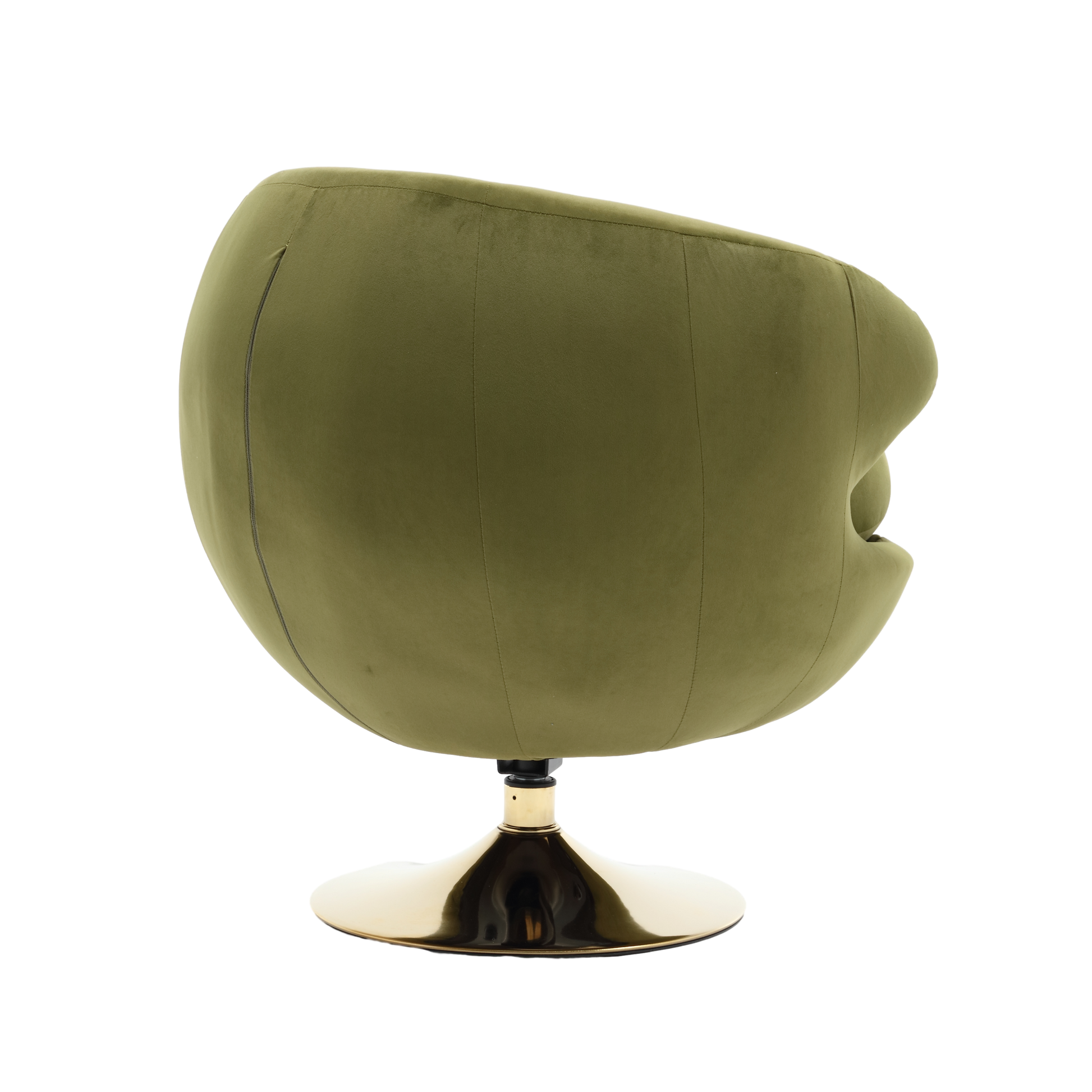 360 Degree Swivel Cuddle Barrel Accent Chairs, Round Armchairs With Wide Upholstered, Fluffy Fabric Chair For Living Room, Bedroom, Office, Waiting Rooms Olive Green Velvet