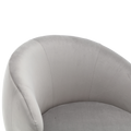 360 Degree Swivel Cuddle Barrel Accent Chairs, Round Armchairs With Wide Upholstered, Fluffy Fabric Chair For Living Room, Bedroom, Office, Waiting Rooms Gray Velvet