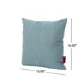 Belflower 16 X 16 Square Pillow Set Of 2 Teal Fabric