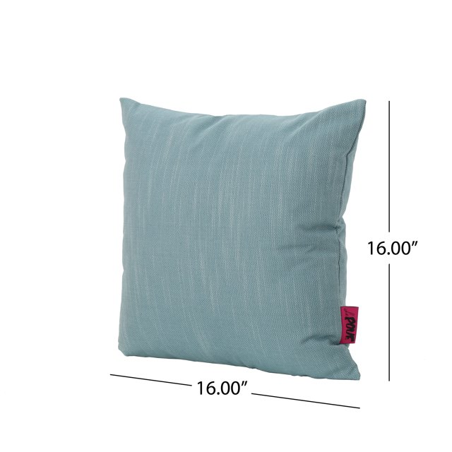 Belflower 16 X 16 Square Pillow Set Of 2 Teal Fabric