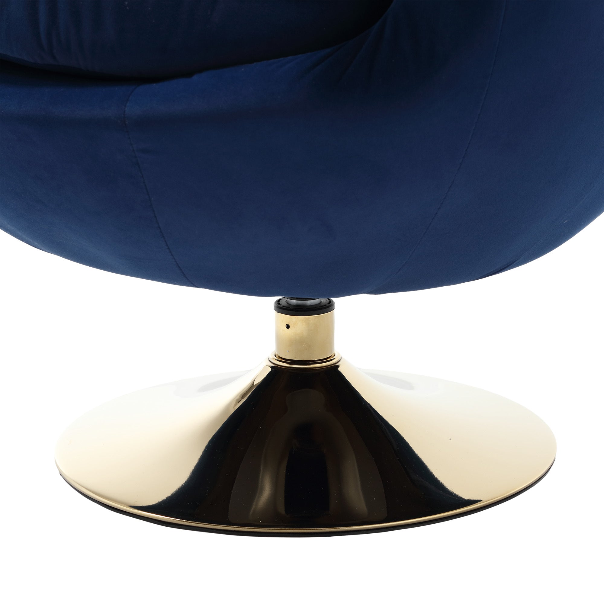 360 Degree Swivel Cuddle Barrel Accent Chairs, Round navy-velvet