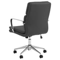 Black Height Adjustable Rolling Office Chair Black Office Contemporary,Modern Office Chairs Solid Back Foam Adjustable Height Upholstered
