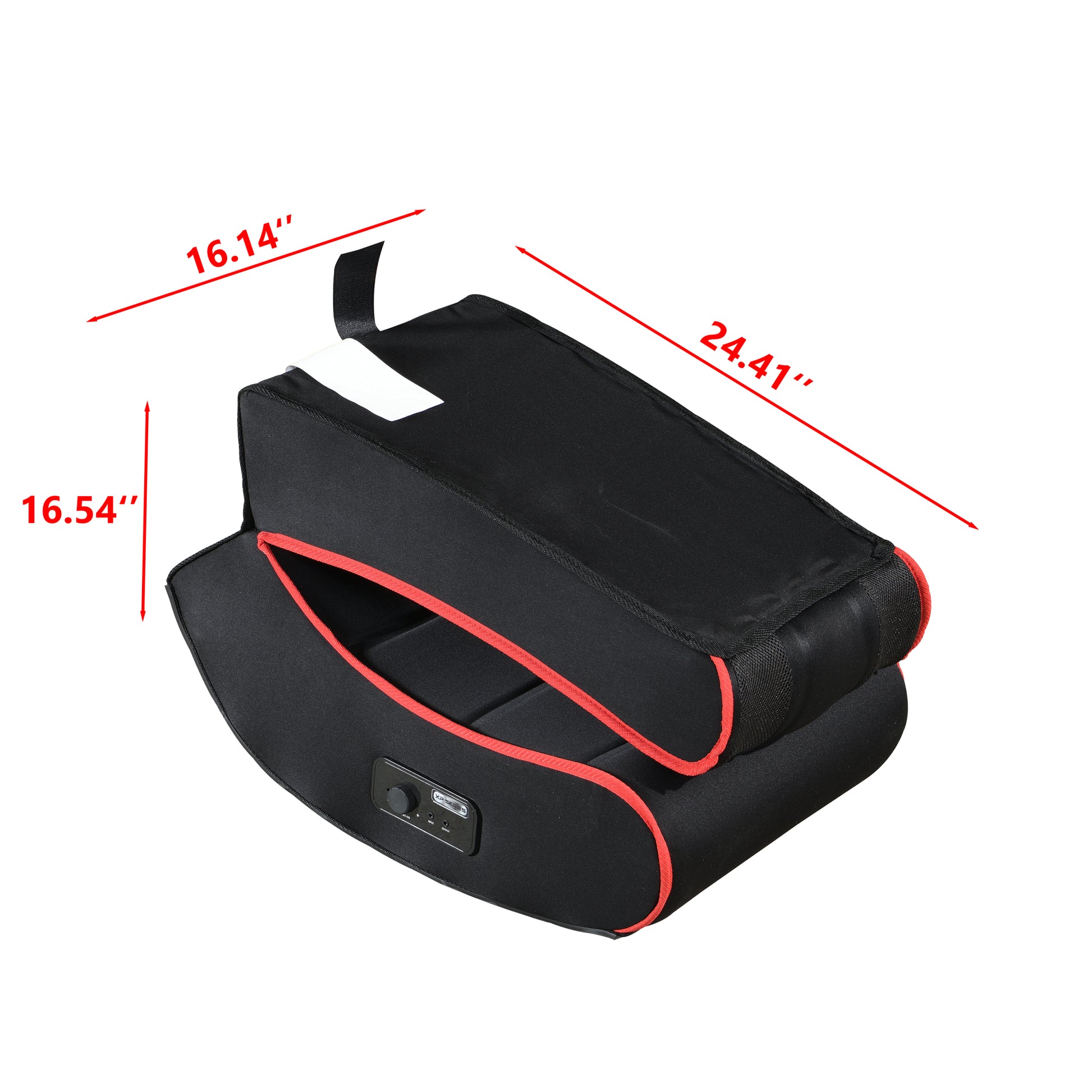 Foldable Gaming Chair With Onboard Speakers Black Red Polyester