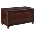 Deep Flip Open Storage Cedar Chest Brown Primary Living Space Traditional Rubberwood Wood