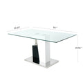 Modern Style Glass Table, Elegant Transparent Design, Durable Support Base, Solid, Selected Materials Made Of Furniture Display Fashion, Suitable For The Living Room Set Of 1 White Black Tempered Glass