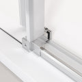 56'' 60'' W x 76'' H Single Sliding Frameless Shower chrome-stainless steel