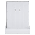 Queen Size Murphy Bed Wall Bed With Cushion,White Queen White Mdf Lvl