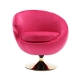 360 Degree Swivel Cuddle Barrel Accent Chairs, Round Armchairs With Wide Upholstered, Fluffy Fabric Chair For Living Room, Bedroom, Office, Waiting Rooms Rose Red Velvet
