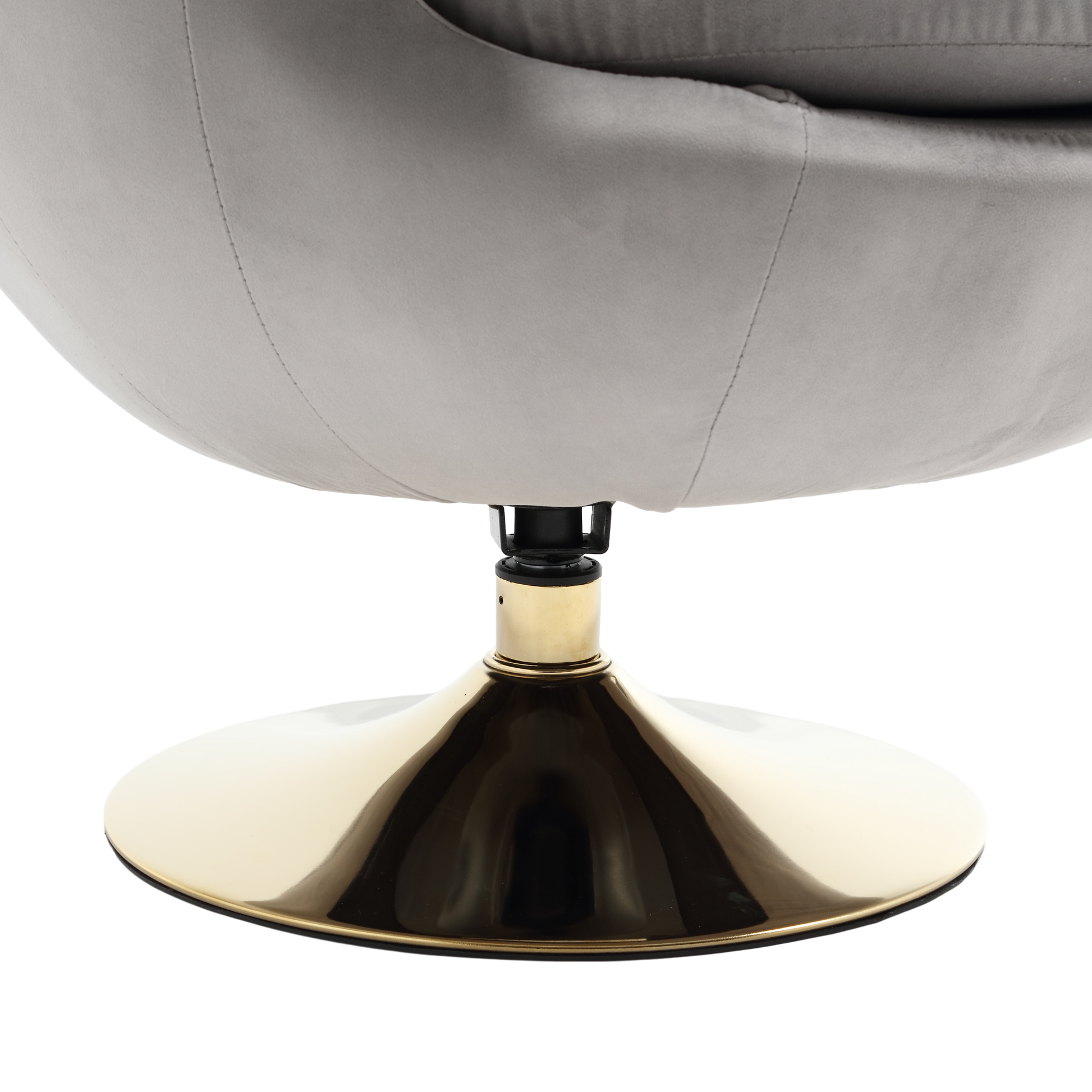 360 Degree Swivel Cuddle Barrel Accent Chairs, Round Armchairs With Wide Upholstered, Fluffy Fabric Chair For Living Room, Bedroom, Office, Waiting Rooms Gray Velvet