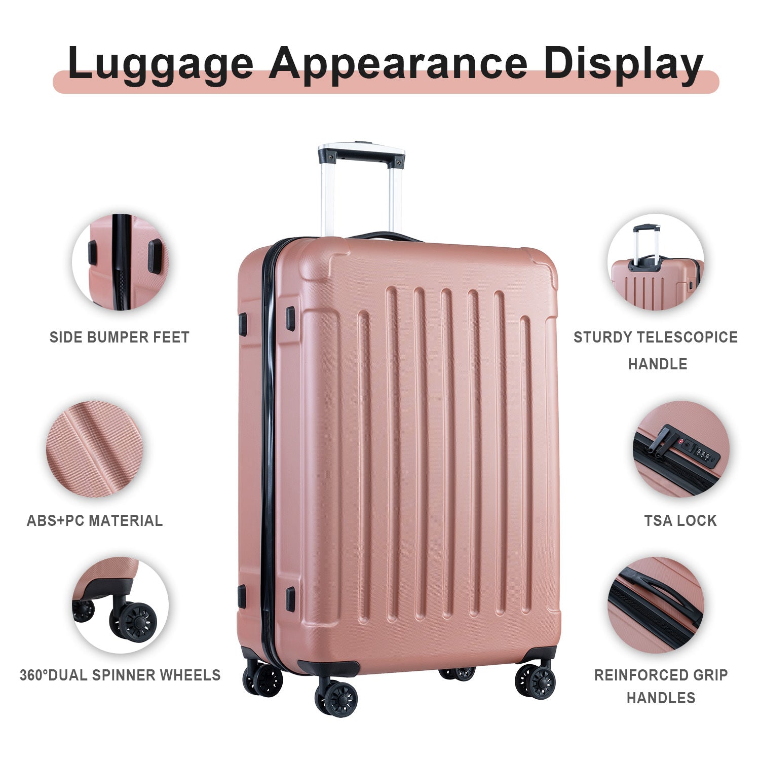 Luggage Sets Abs Pc Hardshell 3pcs Clearance