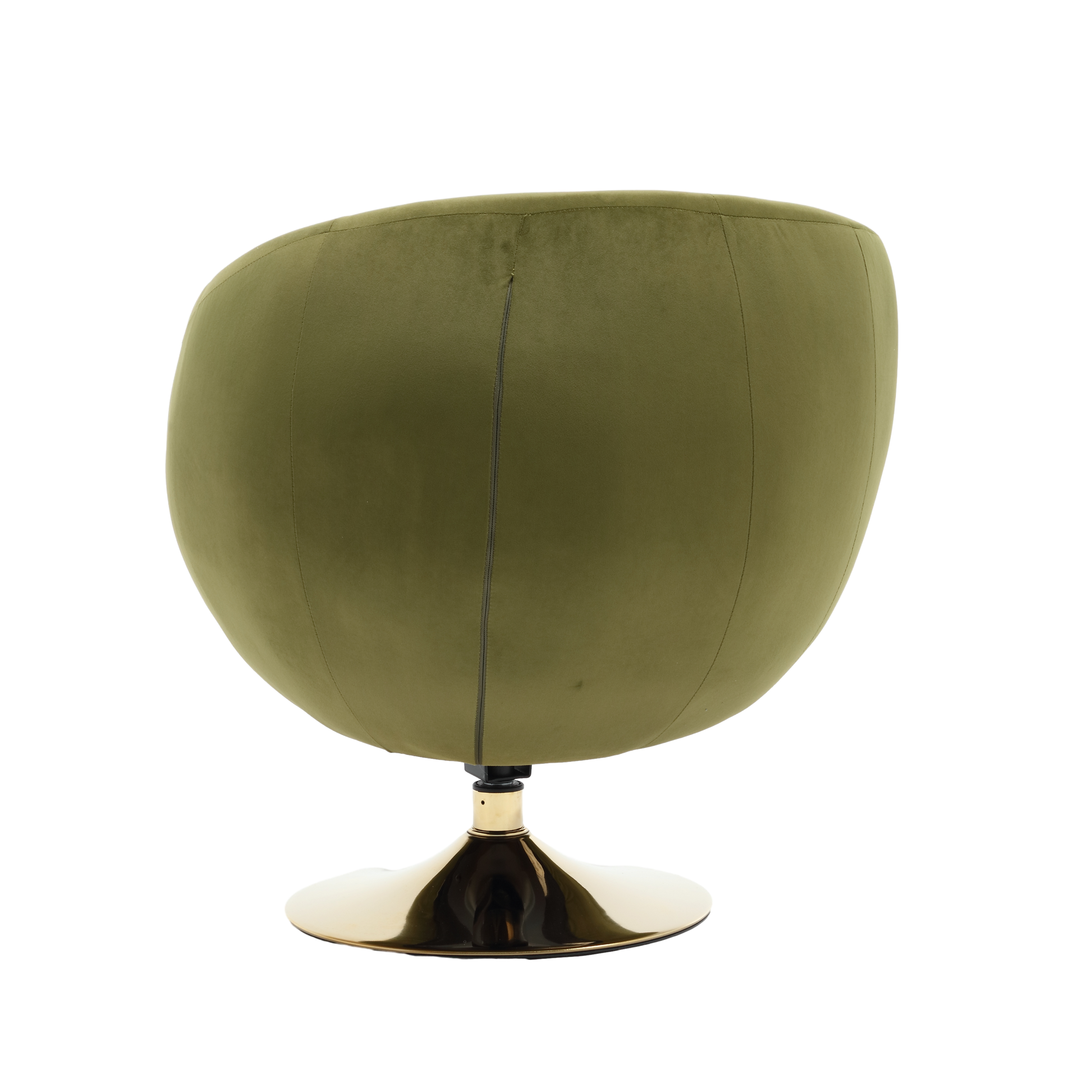 360 Degree Swivel Cuddle Barrel Accent Chairs, Round Armchairs With Wide Upholstered, Fluffy Fabric Chair For Living Room, Bedroom, Office, Waiting Rooms Olive Green Velvet