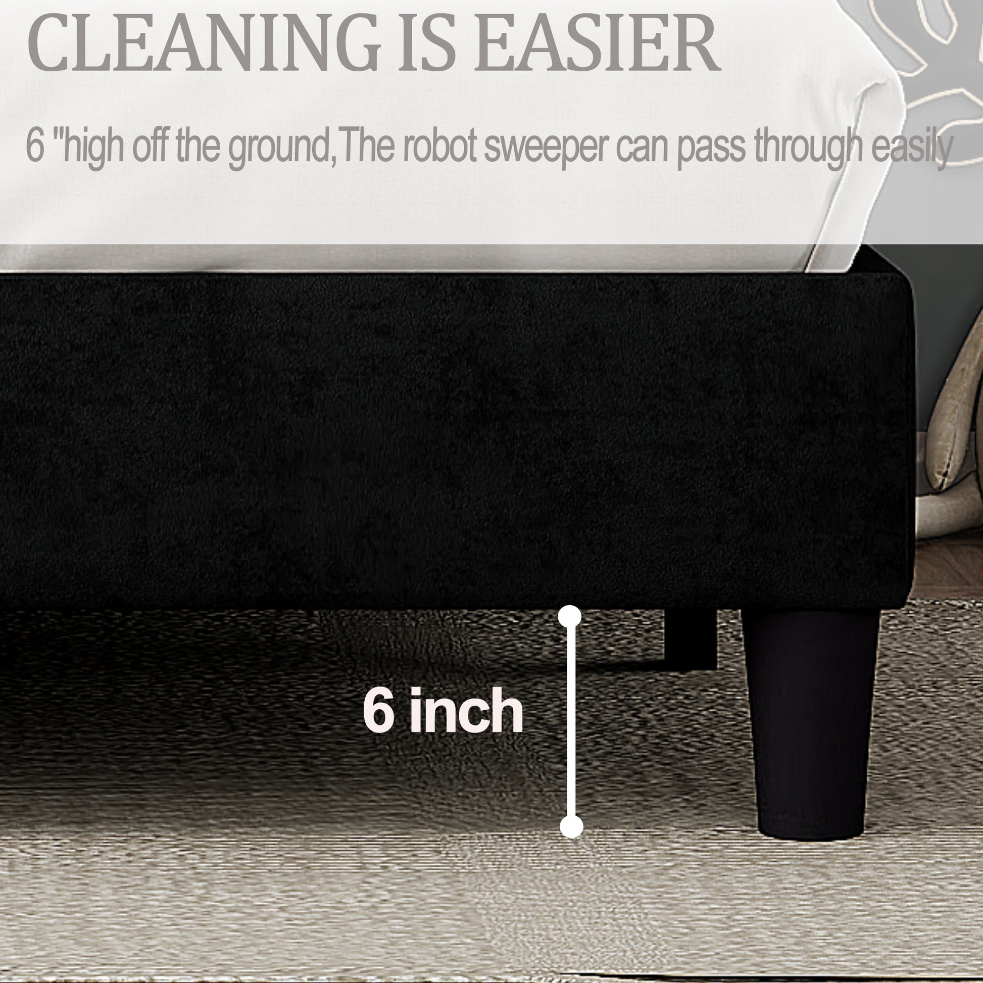 King Bed Frame With Headboard,Sturdy Platform Bed With Wooden Slats Support,No Box Spring,Mattress Foundation,Easy Assembly Dark Grey Dark Grey Wood