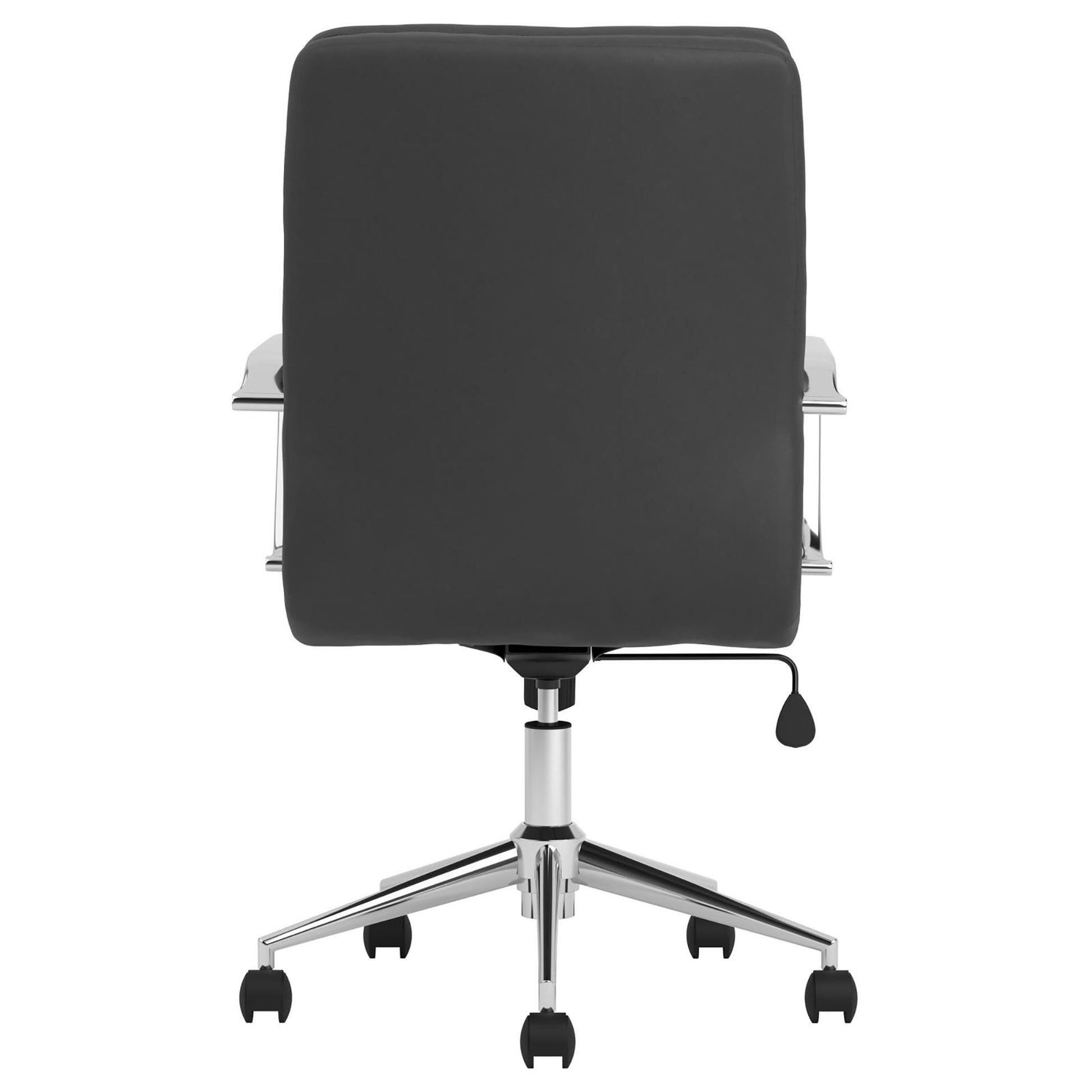 Black Height Adjustable Rolling Office Chair Black Office Contemporary,Modern Office Chairs Solid Back Foam Adjustable Height Upholstered