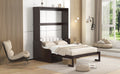 Queen Size Murphy Bed Wall Bed With Cushion,Espresso Queen Espresso Mdf Lvl
