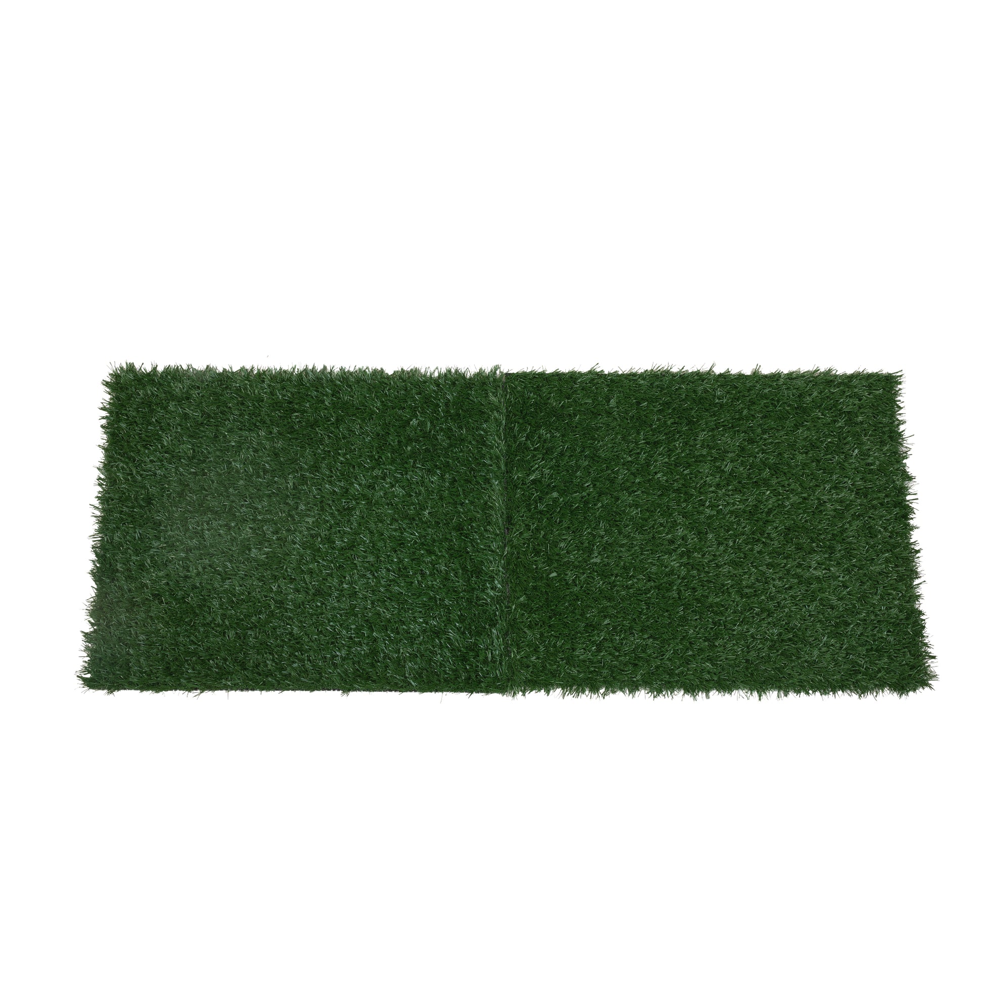 2Pcs Realistic Artificial Grass Rug For Pet Potty Training, Synthetic Dog Pee Grass Turf Patch Carpet Pad For Indoor Outdoor Green Polyethylene