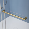 44'' 48'' W x 76'' H Soft closing Double Sliding brushed gold-stainless steel