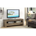 Weathered Brown 59 Inch 2 Drawer Tv Console Brown Primary Living Space 50 59 Inches 60 69 Inches Transitional 65 Inches Wood