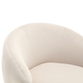 360 Degree Swivel Cuddle Barrel Accent Chairs, Round Armchairs With Wide Upholstered, Fluffy Fabric Chair For Living Room, Bedroom, Office, Waiting Rooms Beige Velvet