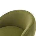 360 Degree Swivel Cuddle Barrel Accent Chairs, Round Armchairs With Wide Upholstered, Fluffy Fabric Chair For Living Room, Bedroom, Office, Waiting Rooms Olive Green Velvet