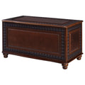 Deep Flip Open Storage Cedar Chest Brown Primary Living Space Traditional Rubberwood Wood