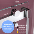 62'' 66'' W x 76'' H Double Sliding Frameless Shower chrome-stainless steel