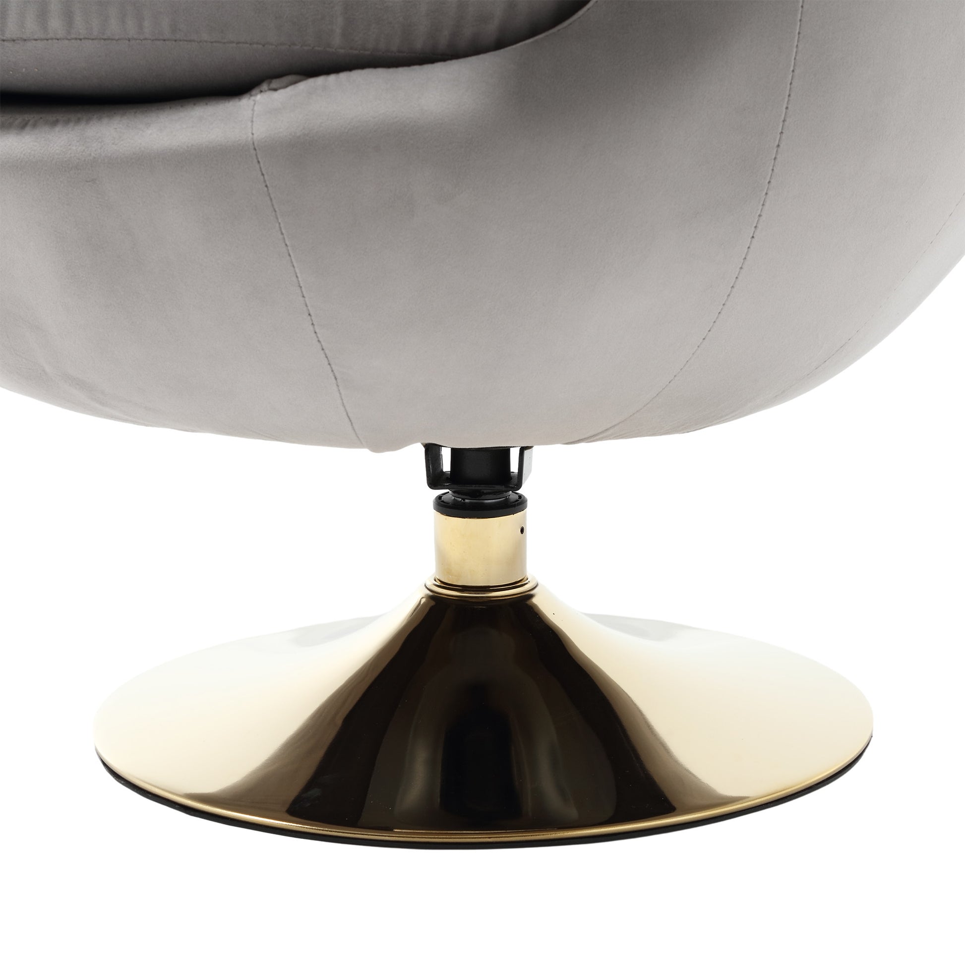 360 Degree Swivel Cuddle Barrel Accent Chairs, Round Armchairs With Wide Upholstered, Fluffy Fabric Chair For Living Room, Bedroom, Office, Waiting Rooms Gray Velvet