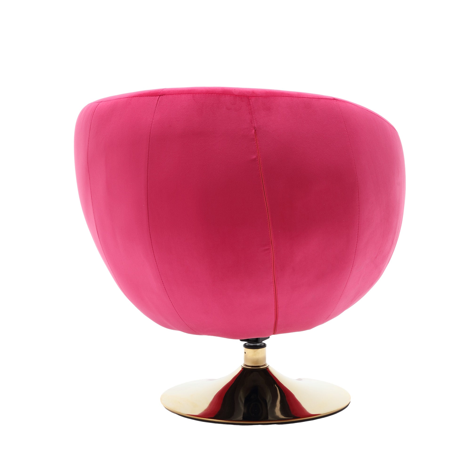 360 Degree Swivel Cuddle Barrel Accent Chairs, Round rose red-velvet