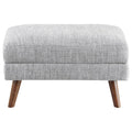 Grey Ottoman With Tapered Leg Grey Wood Primary Living Space Grey Solid Backless Contemporary,Modern Rubberwood Rectangle Armless Foam With Storage Upholstered