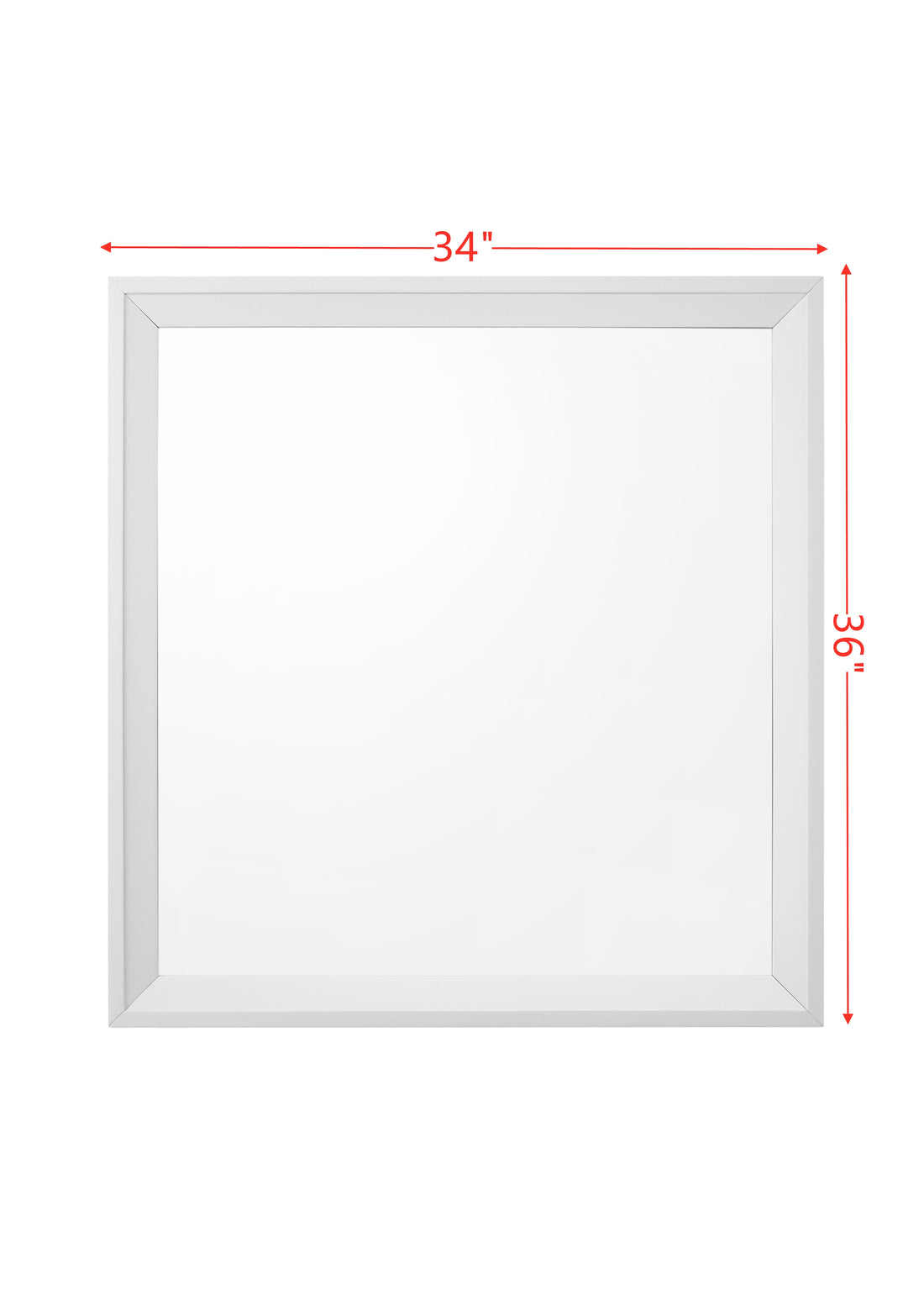 Cerys Mirror White Finish Bd01560 White Mdf