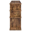 Antique Nutmeg 3 Tier Open Back Bookcase 3 Brown Etagere Horizontal Primary Living Space Open Back Wood Rustic Wood