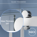 50'' 54'' W x 76'' H Soft closing Double Sliding chrome-stainless steel