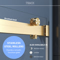 50'' 54'' W x 76'' H Soft closing Double Sliding brushed gold-stainless steel