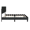 King Bed Frame With Headboard,Sturdy Platform Bed With Wooden Slats Support,No Box Spring,Mattress Foundation,Easy Assembly Dark Grey Dark Grey Wood