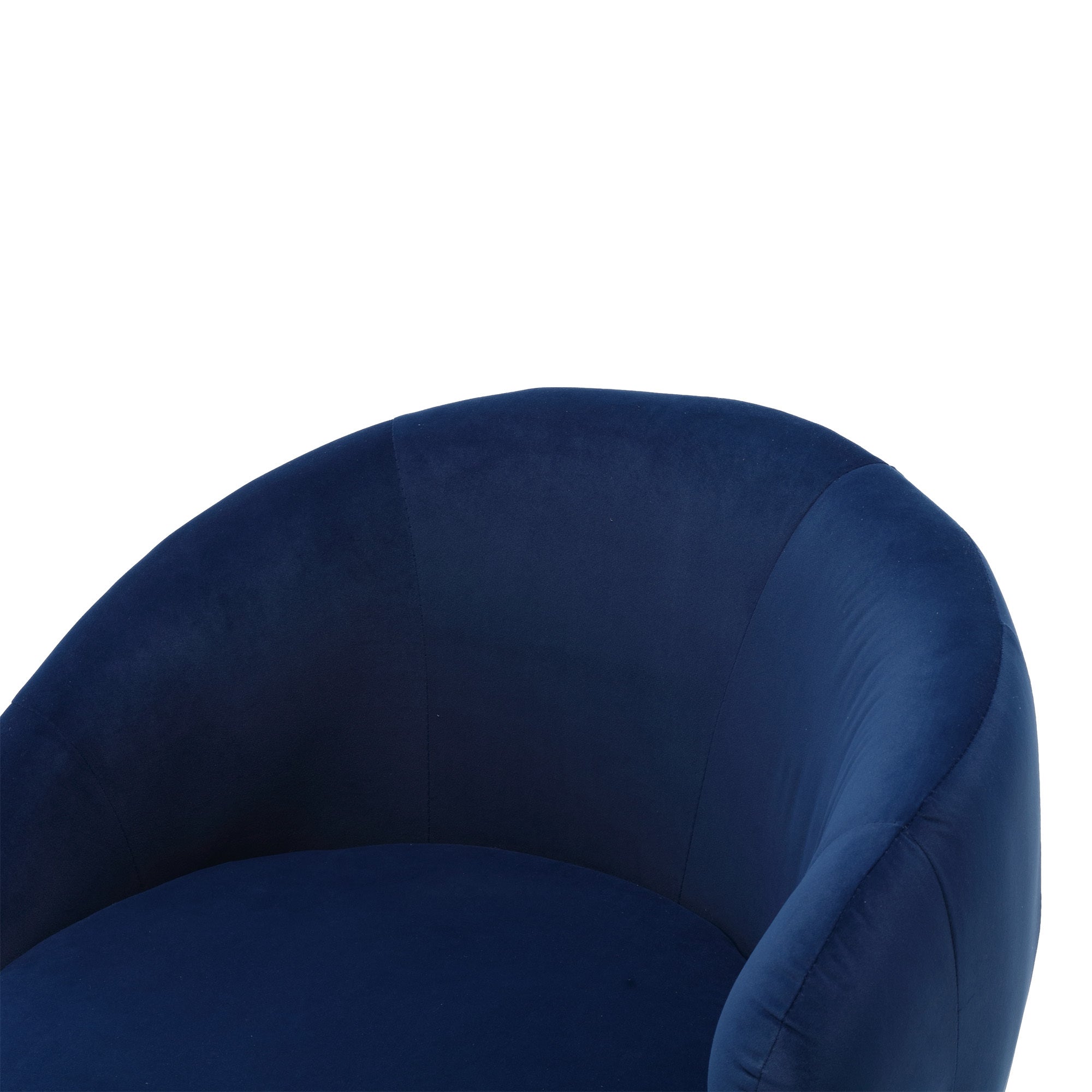 360 Degree Swivel Cuddle Barrel Accent Chairs, Round navy-velvet