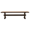 Natural Honey And Smokey Black Live Edge Bench Brown Dining Room Rectangular Contemporary,Modern Mahogany Wood