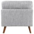Grey Tufted Cushion Back Armless Chair Grey Primary Living Space Mid Century Modern Rubberwood Foam Upholstered