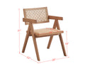 Velentina Arm Chair Set 2 , Rattan & Natural Finish Dn02373 Rattan Wood