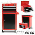 3 Drawer Rolling Tool Chest with Wheels, Tool Chest red-steel