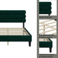 King Bed Frame With Headboard,Sturdy Platform Bed With Wooden Slats Support,No Box Spring,Mattress Foundation,Easy Assembly Green Green Wood