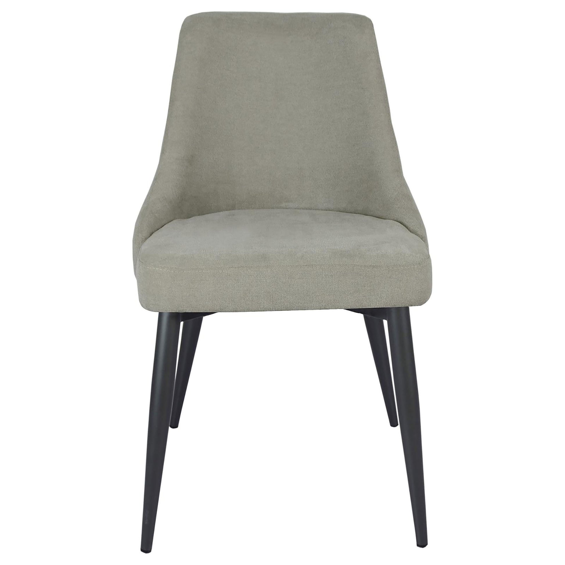 Light Grey Tufted Dining Chair Set Of 2 Grey Dining Room Glam Dining Chairs Solid Back Foam Upholstered