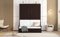Queen Size Murphy Bed Wall Bed With Cushion,Espresso Queen Espresso Mdf Lvl