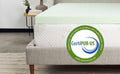 3 Inch Short Queen Size Cool Gel Memory Foam Mattress Topper Light Green Bedroom Foam