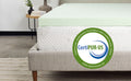 2 Inch Twin Xl Size Cool Gel Memory Foam Mattress Topper Light Green Bedroom Foam